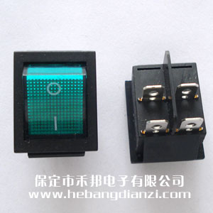 KCD2-201船型開關(guān) 綠色