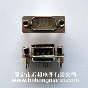 DB9直針 帶固定柱