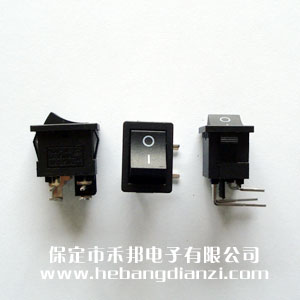 彎腳KCD1-104船型開關(guān) 黑色